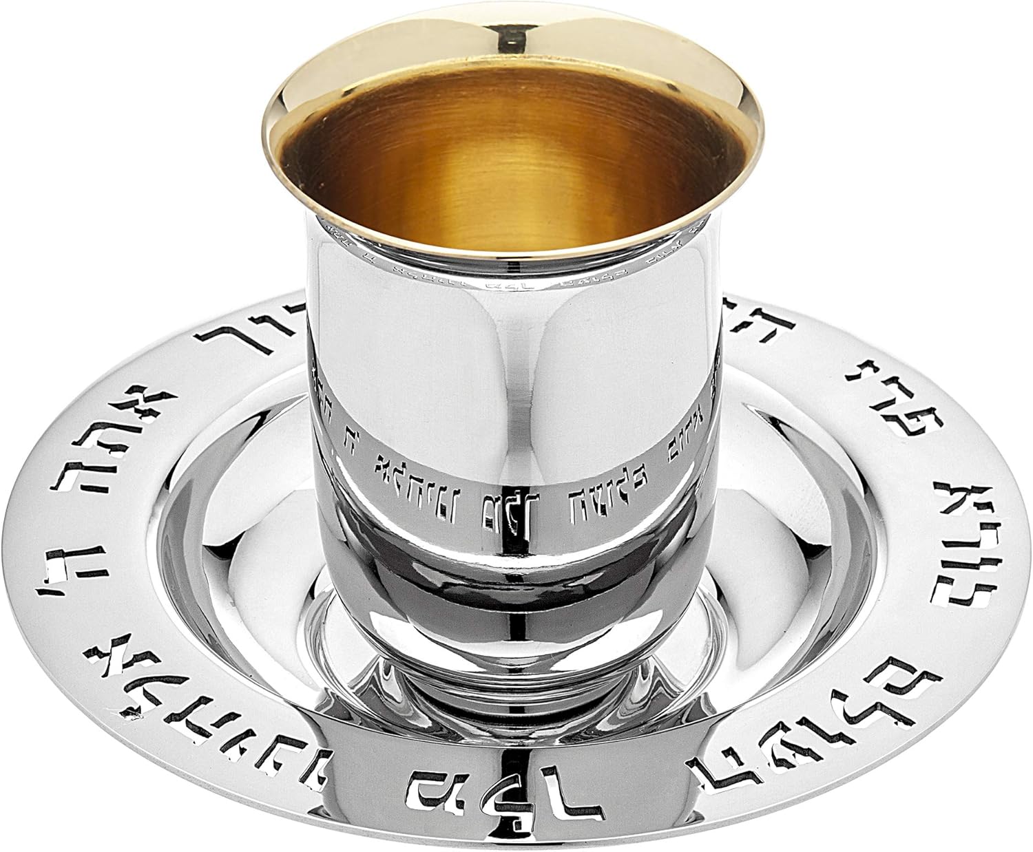 Godinger Kiddush Cup and Saucer Judaica Reserve Glassware