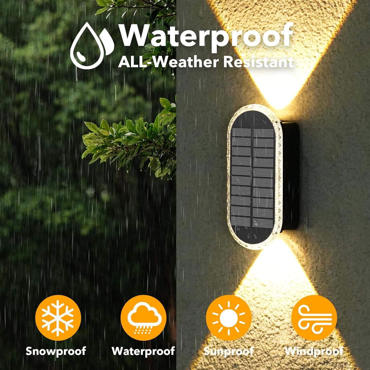 10 Pack Solar Fence Lights-RGBW Solar Powered Fence Wall Lights Waterproof 8-Color Changing Top and Bottom Lighting Wall Lights for Outdoor/Patio/Porch/Pool Cage - Image 3