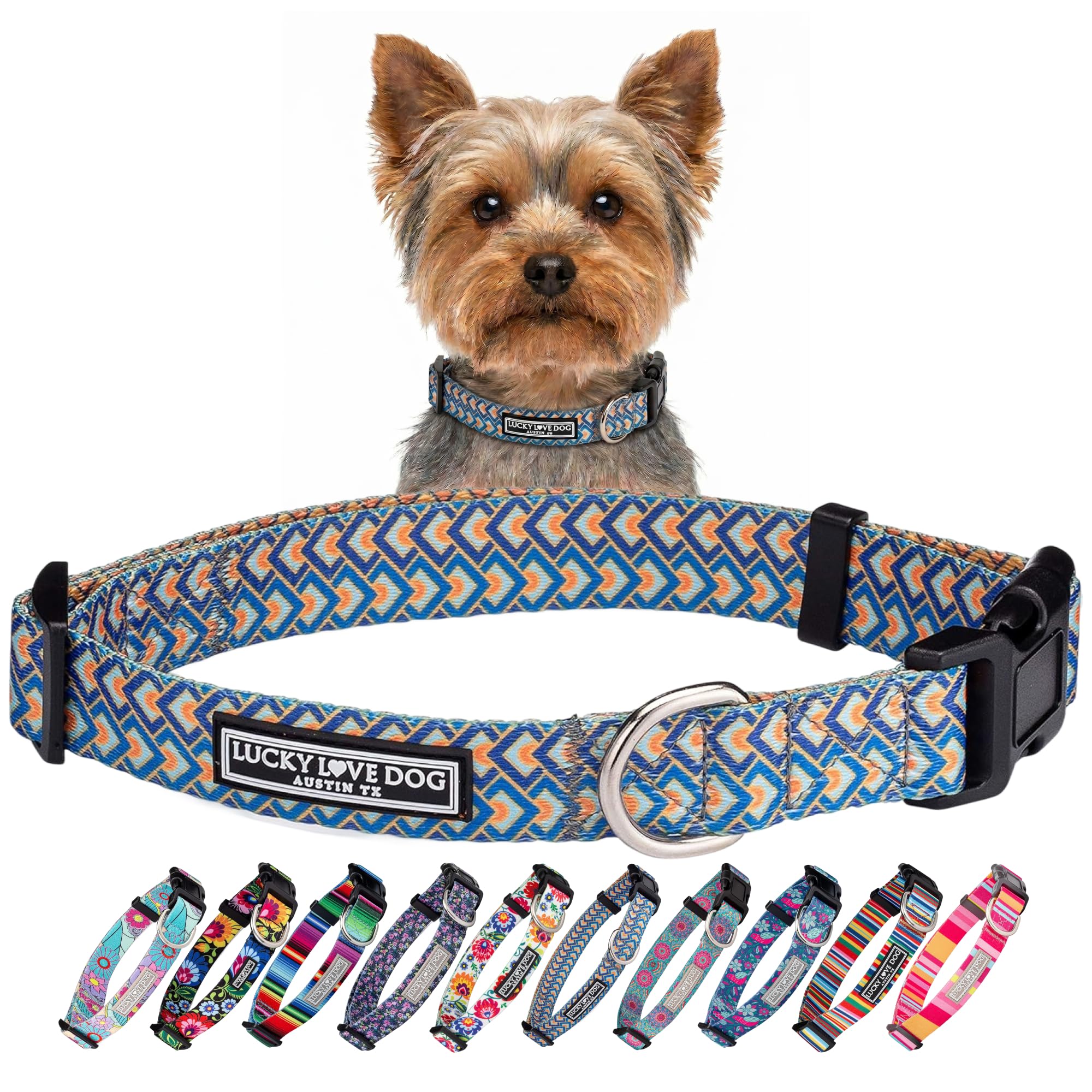 Colliers mignons pour chiens de petite taille Lucky Love Dog en balade