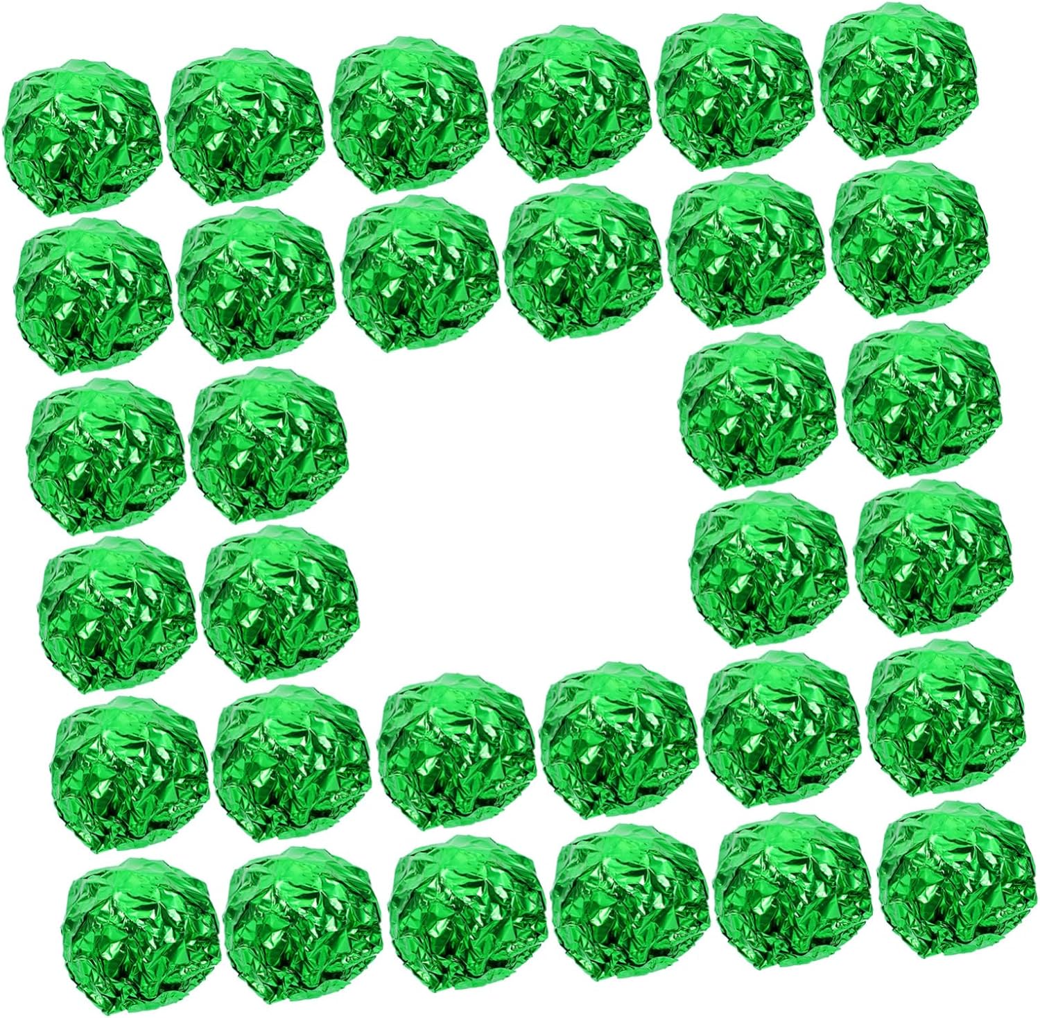 Didiseaon 100pcs Green Aluminum Foil Food Packaging Wrappers Candy Chocolate Tea Foil for Home Kitchen and Shop Use Food Grade Wrapping for Bbq Party