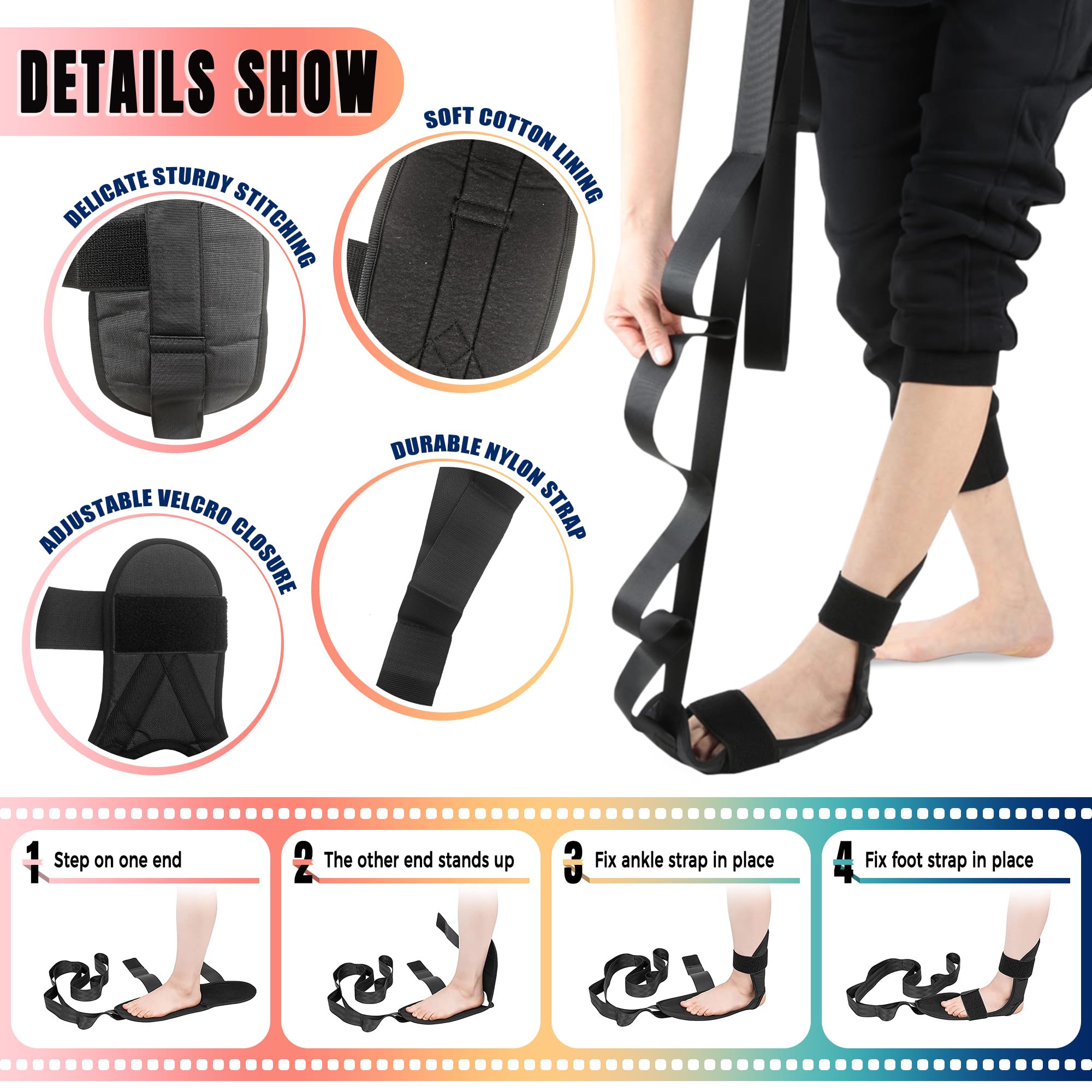 Yoga Straps For Stretching Castle Flexx Stretcher Zenmarkt Stretch Strap With Loops For Foot And Calf - Ideal For Physical Therapy, Achilles Tendonitis Relief, And Plantar Fasciitis - Perfect For Yoga Drop