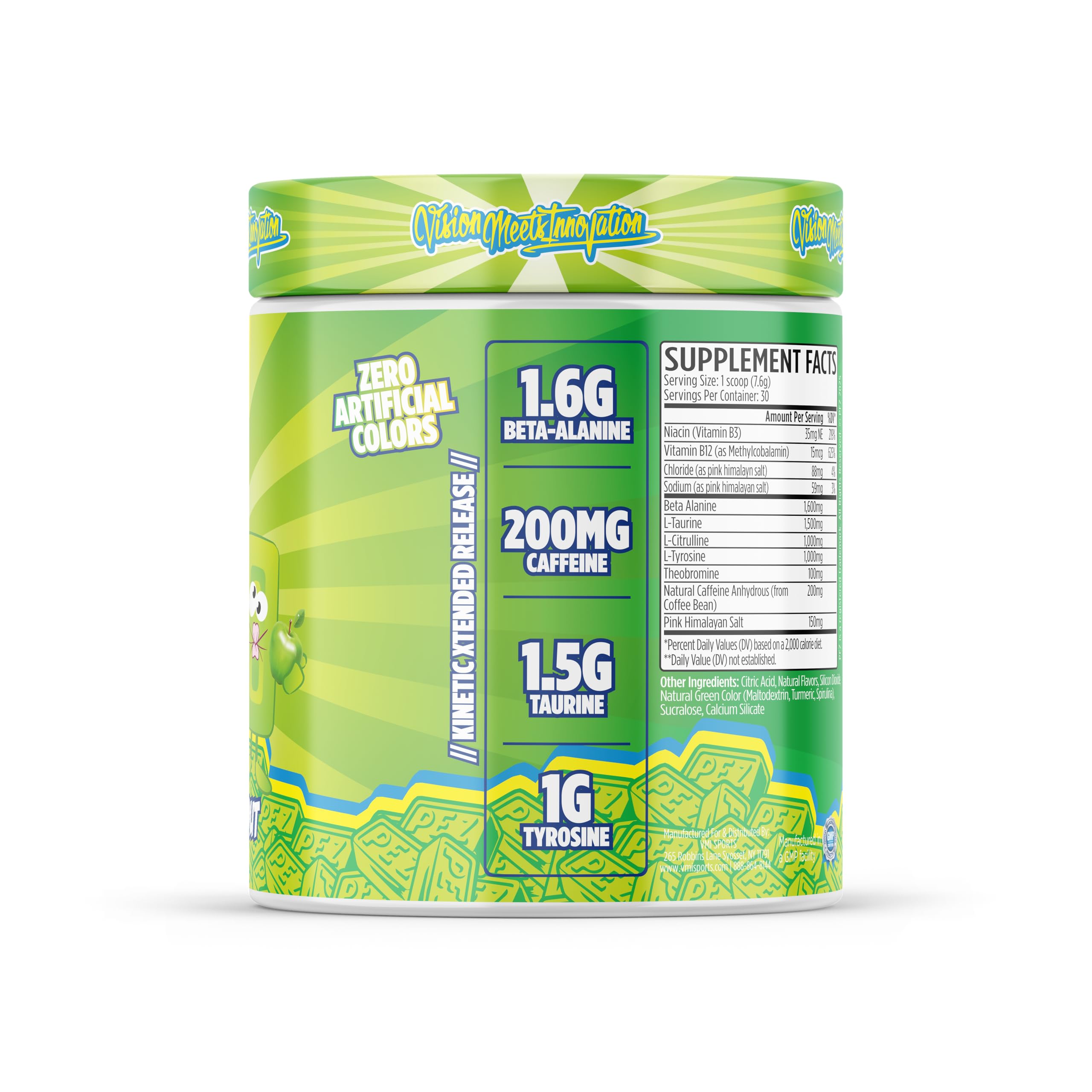 KXR Pre-Workout Energy Powder | Intense Energy Pre-Workout Drink for Men and Women| Improves Performance - Enhanced Focus & Increased Endurance | 30 Servings (Sport PEZ Sour Green Apple) — Amazon image 3