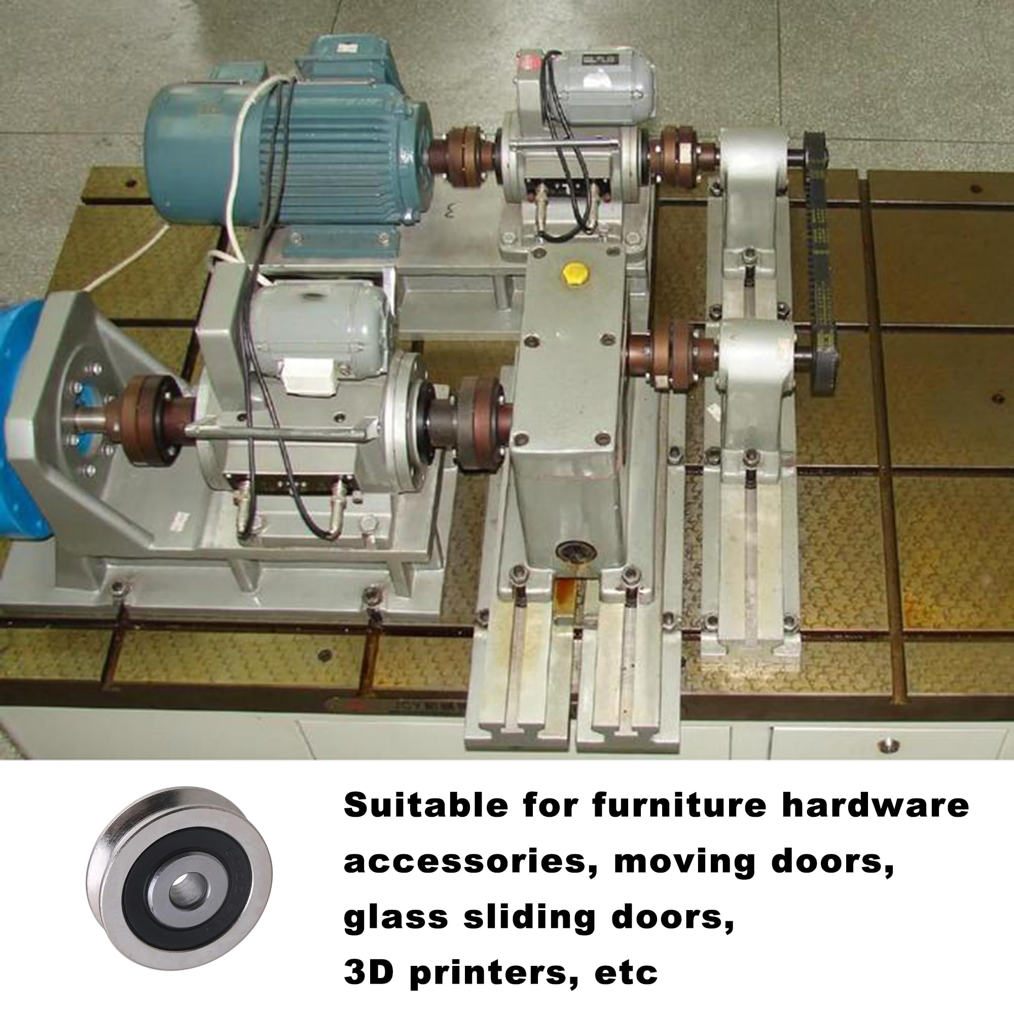 Puleggia Con Cuscinetto a U, Diametro Interno 6 mm x Esterno 30 mm x 8 mm, T 354,7 kg, Confezione da 2