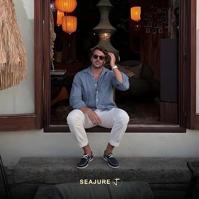 Seajure Mens Watamu Navy Leather Boat Shoes