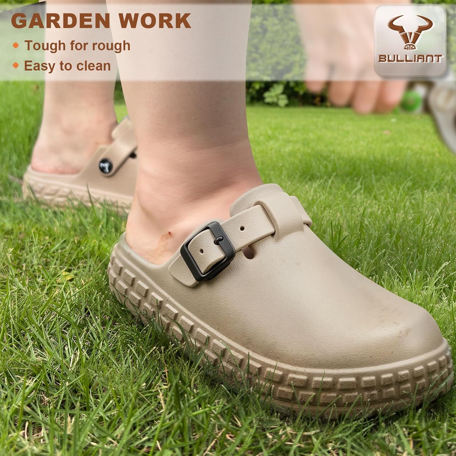 BULLIANT Women Clogs,Comfortable Mules Sandals Unisex Cushioned Support EVA Lightweight Slip-Resist Adjustable Fit - Image 7