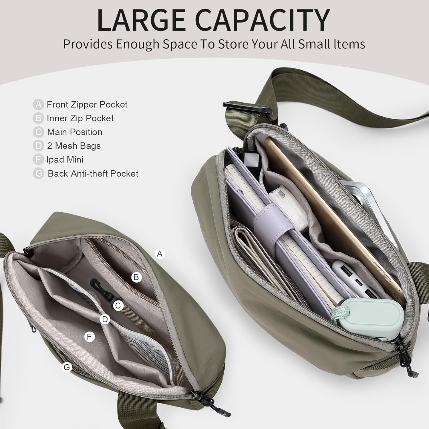 GOLF SUPAGS Laptop Backpack for Women Bundle With Unisex Crossbody Sling Bag