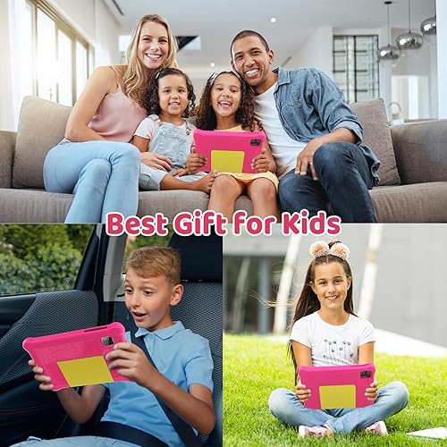 Miniatura 6 de Tablet infantil de 7 pulgadas para niños Android 12 con funda, WiFi, Bluetooth, modo de control parental, cámara dual, protección ocular, tableta de