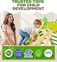 Vista 6 de Pikler - Juego de triángulos 11 en 1, juguete Montessori de escalada para niños pequeños, plegable de madera para interiores, gimnasio y escalador