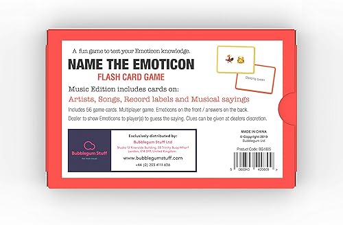Miniatura 7 de Bubblegum Stuff - Name The Emoticon Game - Music Edition - Fun Memory Game - Suitable for Family, Kids, Teenagers & Adults - Music Edition - Great