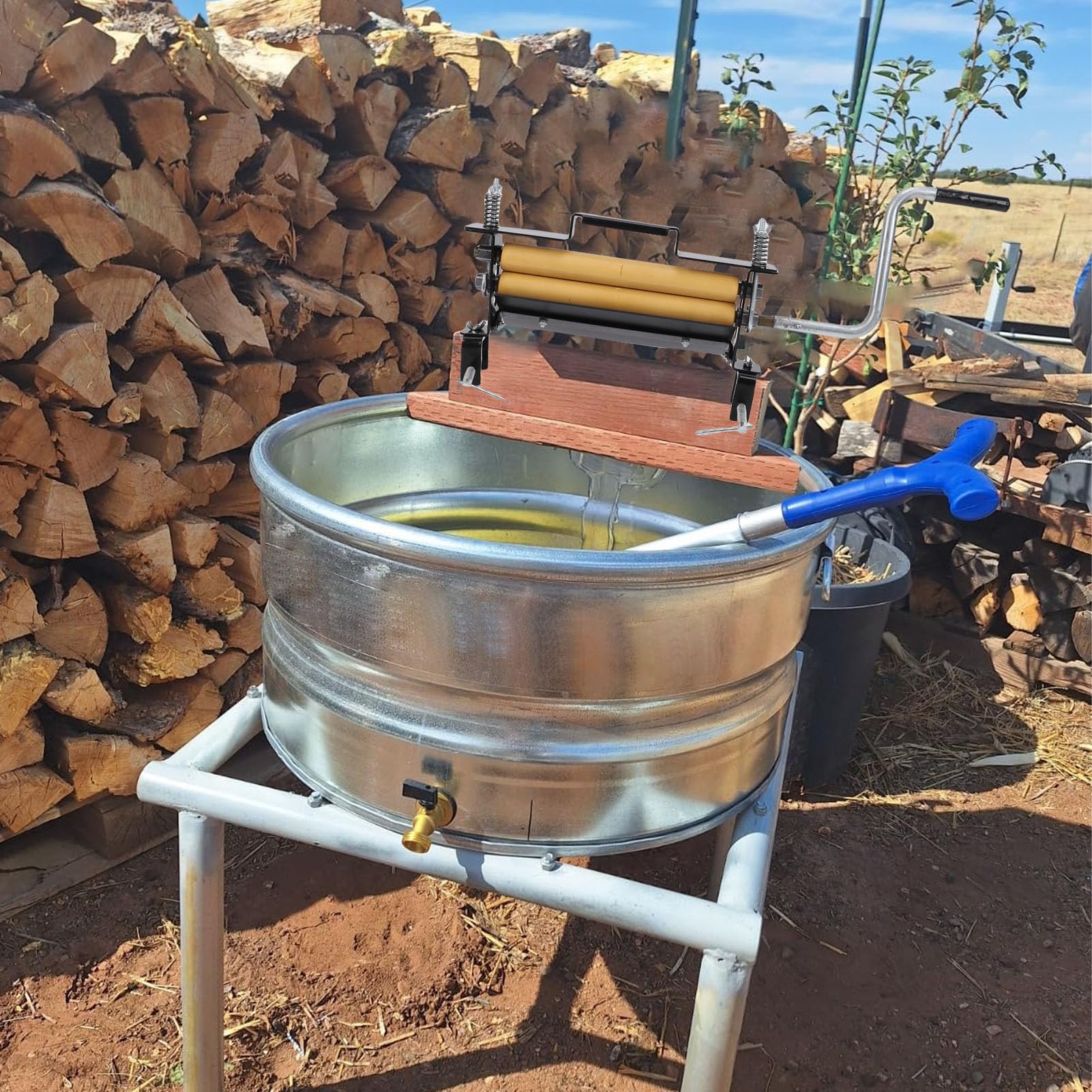 RIZGHWOY Strizzatoio per Vestiti, Lavatrice Strizzatoio Manuale a Manovella per Carichi Pesanti con Rulli in Gomma Regolabili