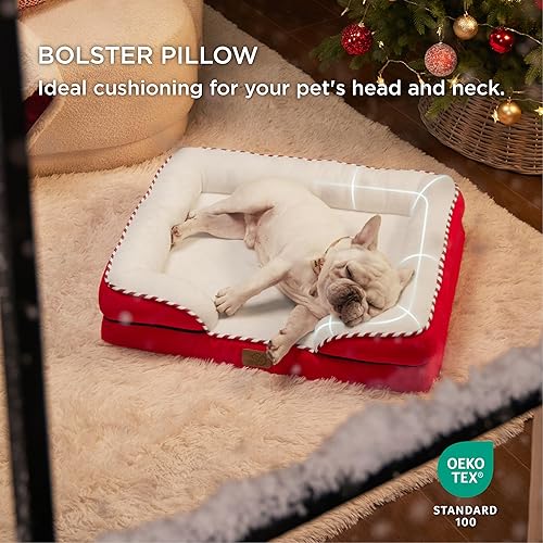 Vista 282 de Bedsure - Cama ortopédica mediana para perros, sofá cama impermeable para perros medianos, espuma de soporte con funda extraíble y lavable, forro
