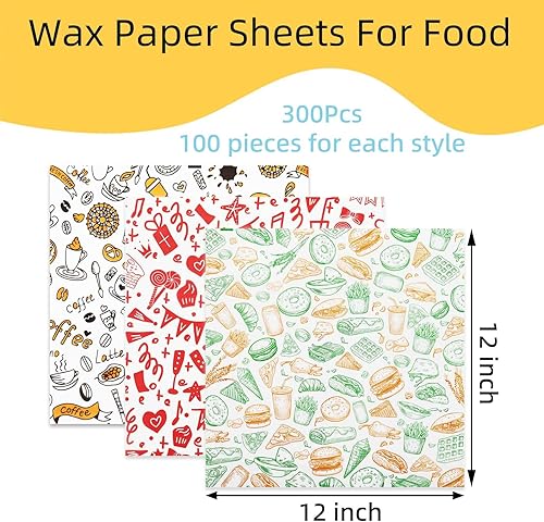 Miniatura 2 de 300 hojas de papel de delicatessen de 12 x 12 pulgadas, hojas de papel encerado para alimentos, papel de envoltura de sándwich resistente a la