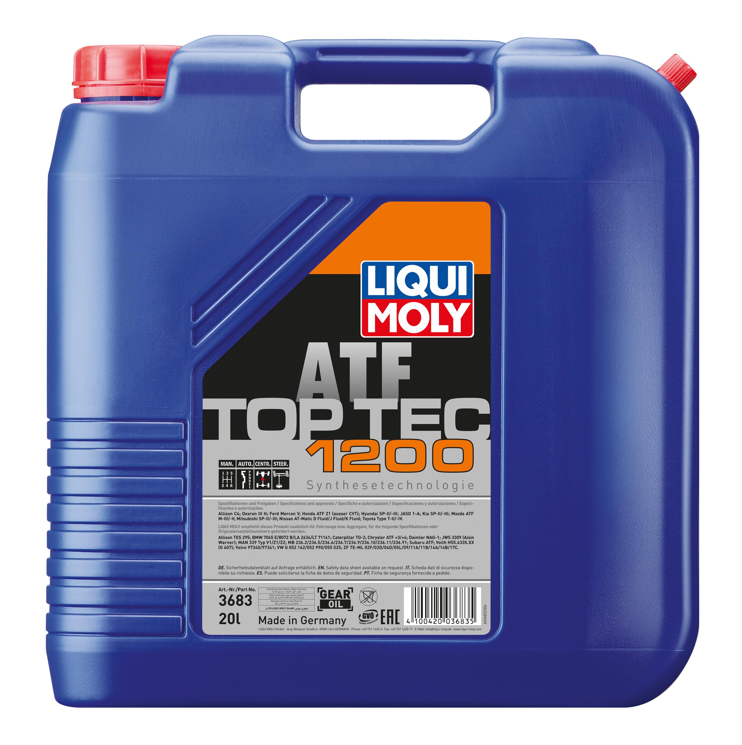 Liqui Moly Top Tec ATF 1200 | 20 L | Gear Oil | Hydraulic Oil | SKU: 3683