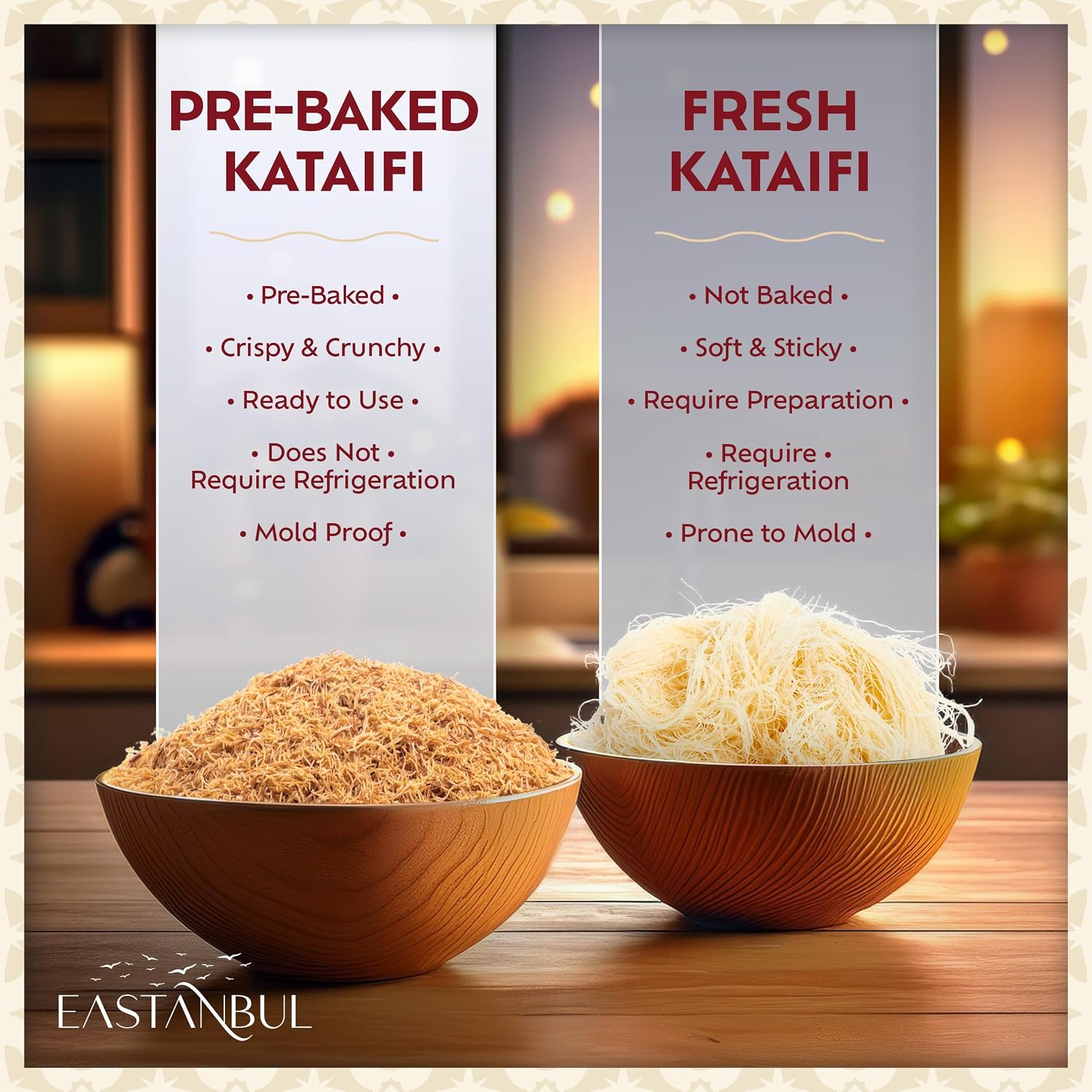 Eastanbul Dubai Chocolate Bar Pistachio Essentials Bundle - Baked & Shredded Kataifi & Luxurious Pistachio Cream (8 Oz) – Essential Ingredients for Viral Dubai Chocolate and El image 5