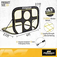 Vista 4 de PodiuMax Portería de fútbol infantil 2 en 1, portería de fútbol portátil desplegable para patio trasero, red de fútbol para niños de 3 5 8 años