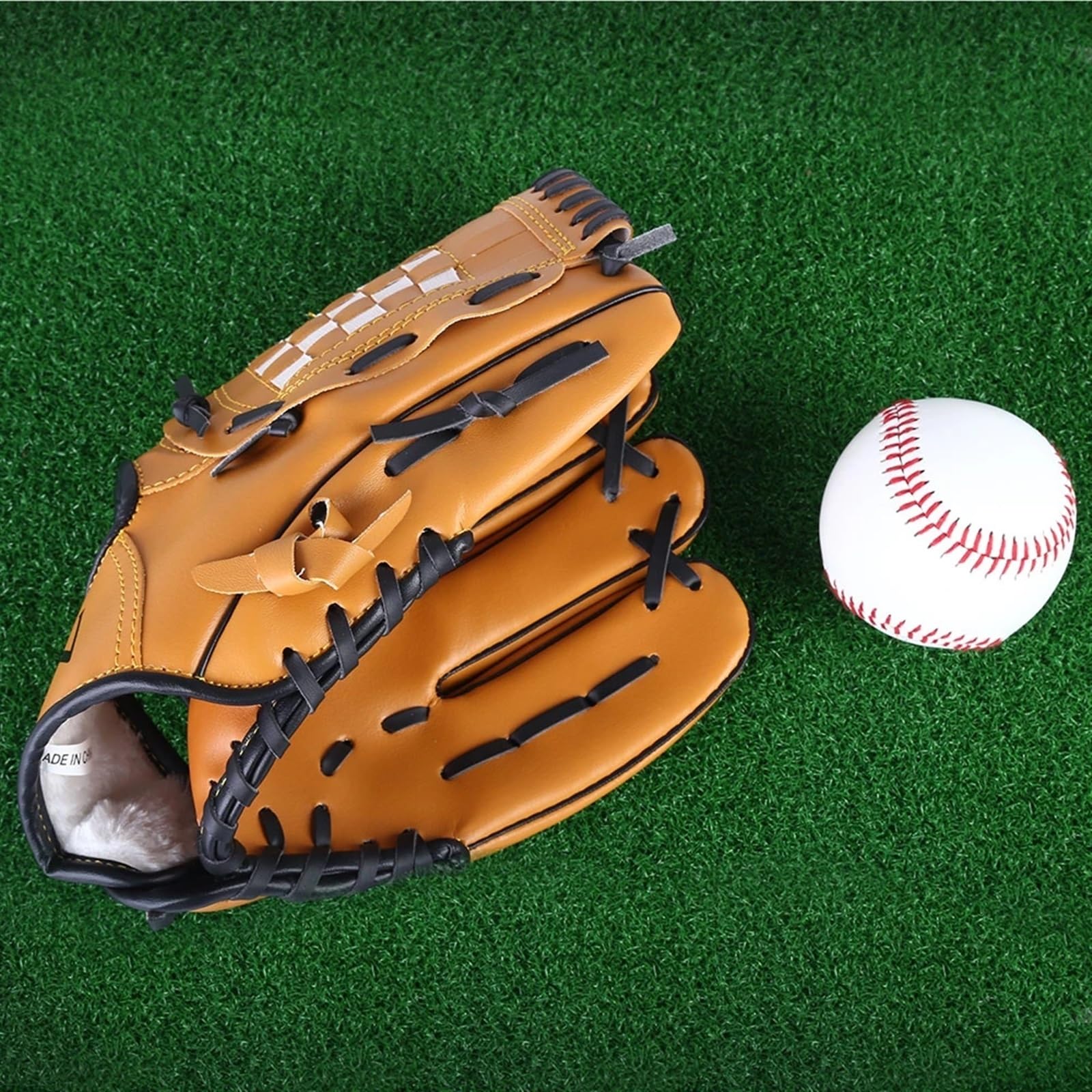 Guanto Da Baseball Guanto da baseball Outdoor Sport Brown Attrezzature for la pratica del softball Dimensioni 10.5 / 11.5 / 12.5 Allenamento da baseball donna uomo sinistro Guanti Da Baseball ( Color