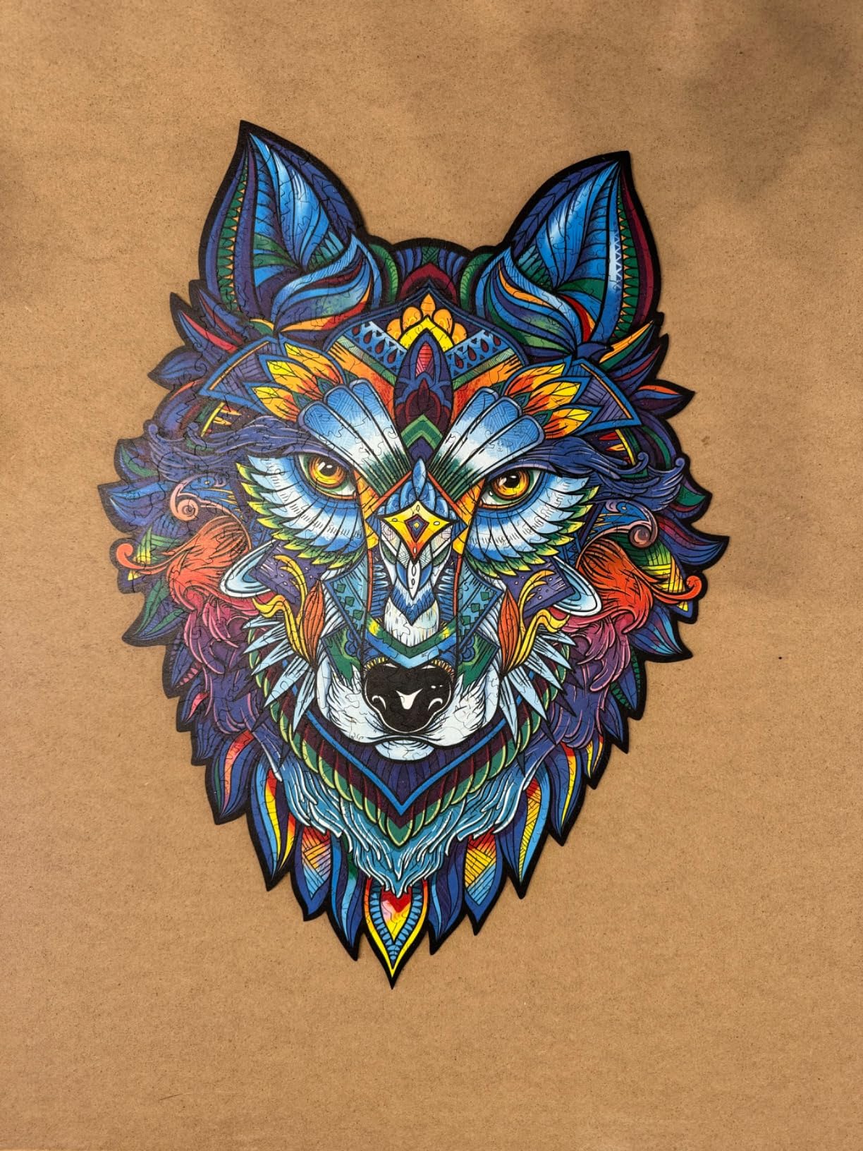 Majestic Wolf Puzzle, High-Quality Wooden Wolf Puzzle - Unidragon