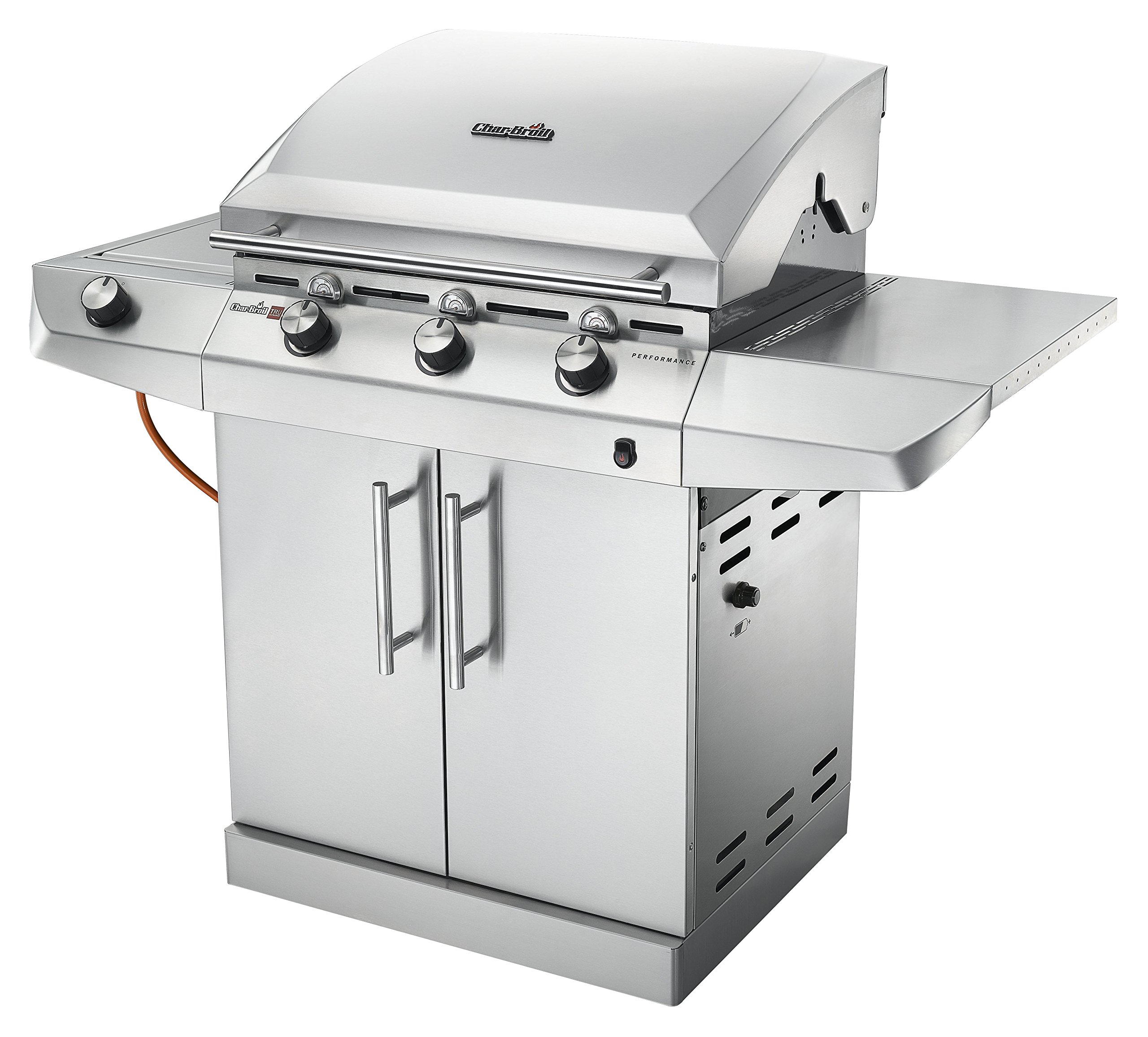 CharBroil Grill a Gas con 3 bruciatori, Performance t-36g5 di Acciaio Inox, 62,4 x 139 x 117,4 cm, Argento, 468100415