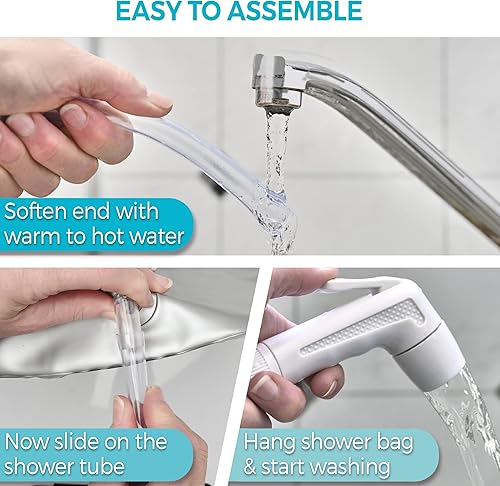 Miniatura 7 de Paquete de lavabo inflable para lavar el cabello y bolsa de ducha para facilitar el lavado del cabello en la cama. Ideal para postrados en cama y