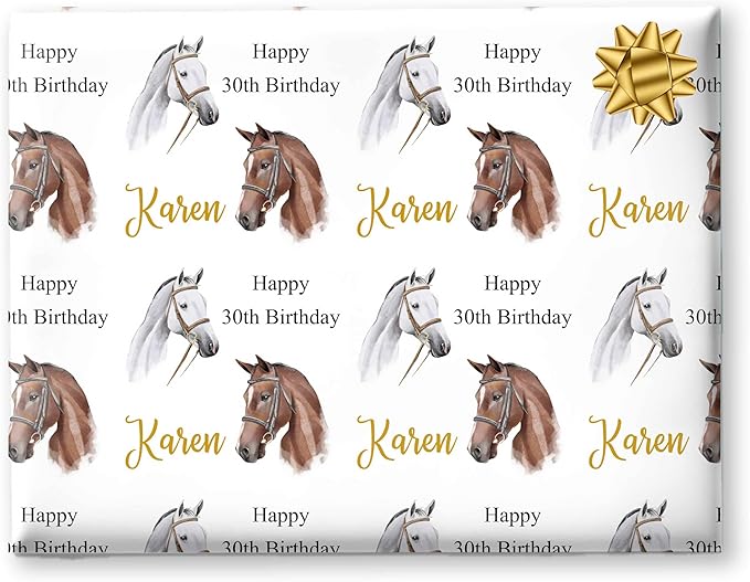 Personalised Birthday Gift Wrapping Paper, Gift Wrap Roll, Custom Gift