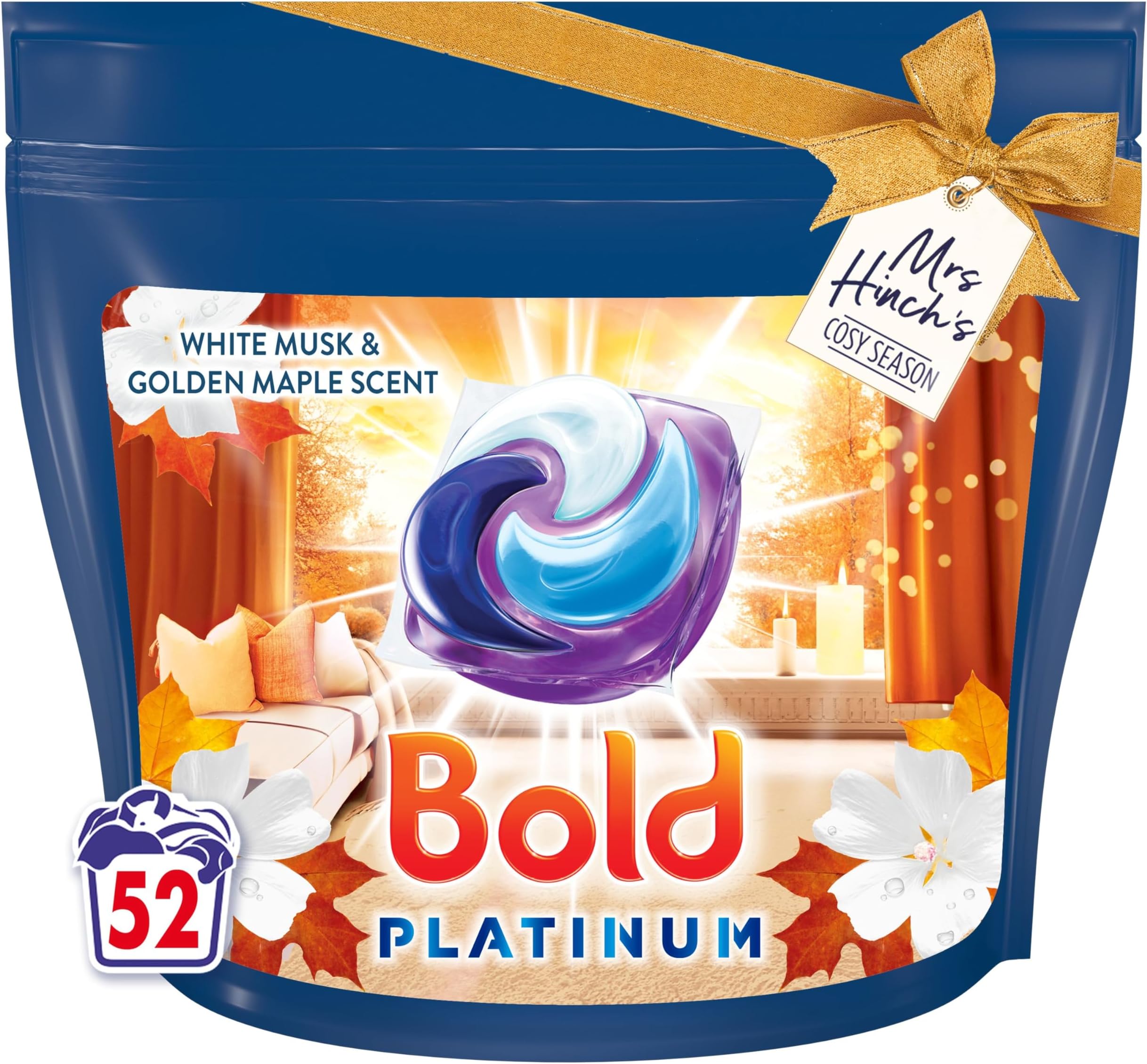 Platinum PODS® Washing Liquid Capsules, White Musk & Golden Maple, Cosy Vibes Edition, 52 Washes