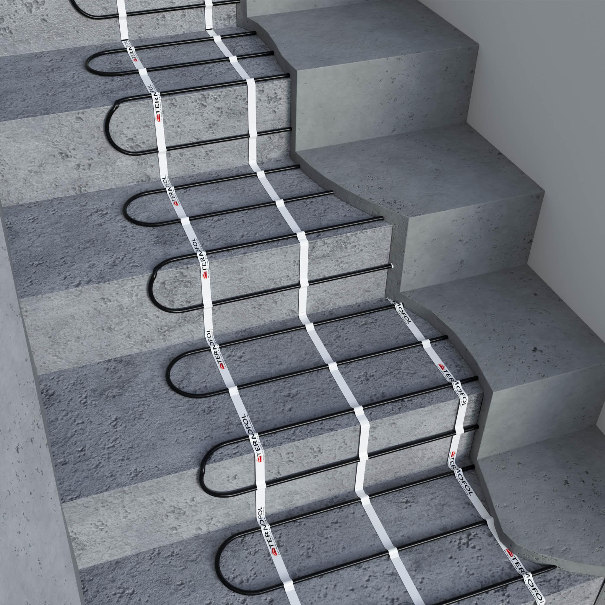 TERMOFOL Tappeto Riscaldante per Esterni - Pavimento Riscaldato Elettrico Terrazze e Vialetti - Sottotappeto Riscaldante per Sbrinamento e Rimozione della Neve - 20 m (3 000 W) Larghezza 50cm