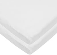 Vista 7 de American Baby Company Sábana bajera ajustable de 15 x 33 pulgadas, 100% algodón natural, color crema, suave y transpirable, para niños y niñas