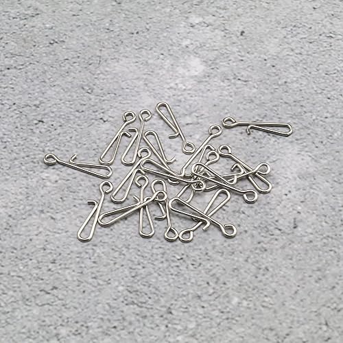 Miniatura 7 de 100 piezas 0.531 in y 0.866 in Pesca en el mar Cambio rápido Cebo de plomo Snap Rig Clip Acero inoxidable Colgante Conector Clips de velocidad