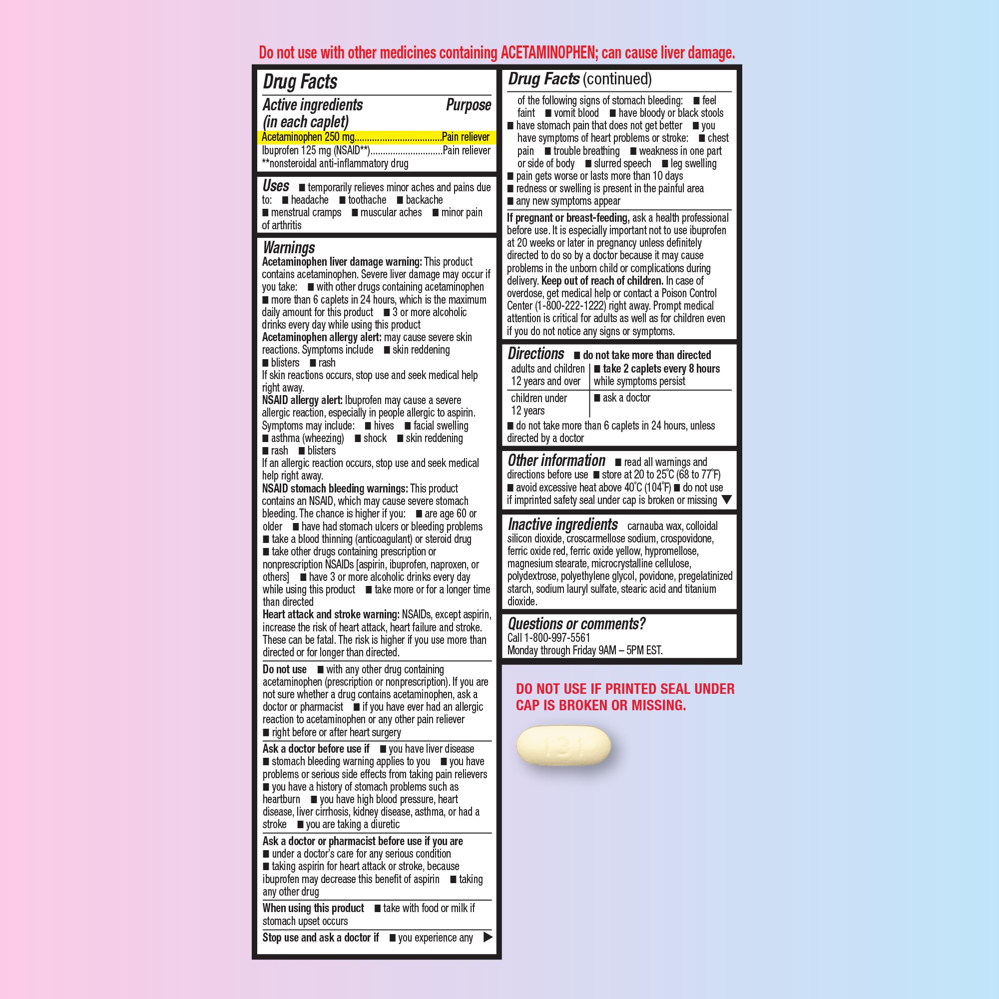 Fast, Effective Menstrual Cramp Relief Caplets with Ibuprofen + Acetaminophen, 36 Pills — Amazon image 7