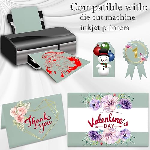 Vista 50 de 24 hojas de papel de cartulina negra de 8.5 x 11 pulgadas para tarjetas de bricolaje, invitaciones, álbumes de recortes y otras manualidades