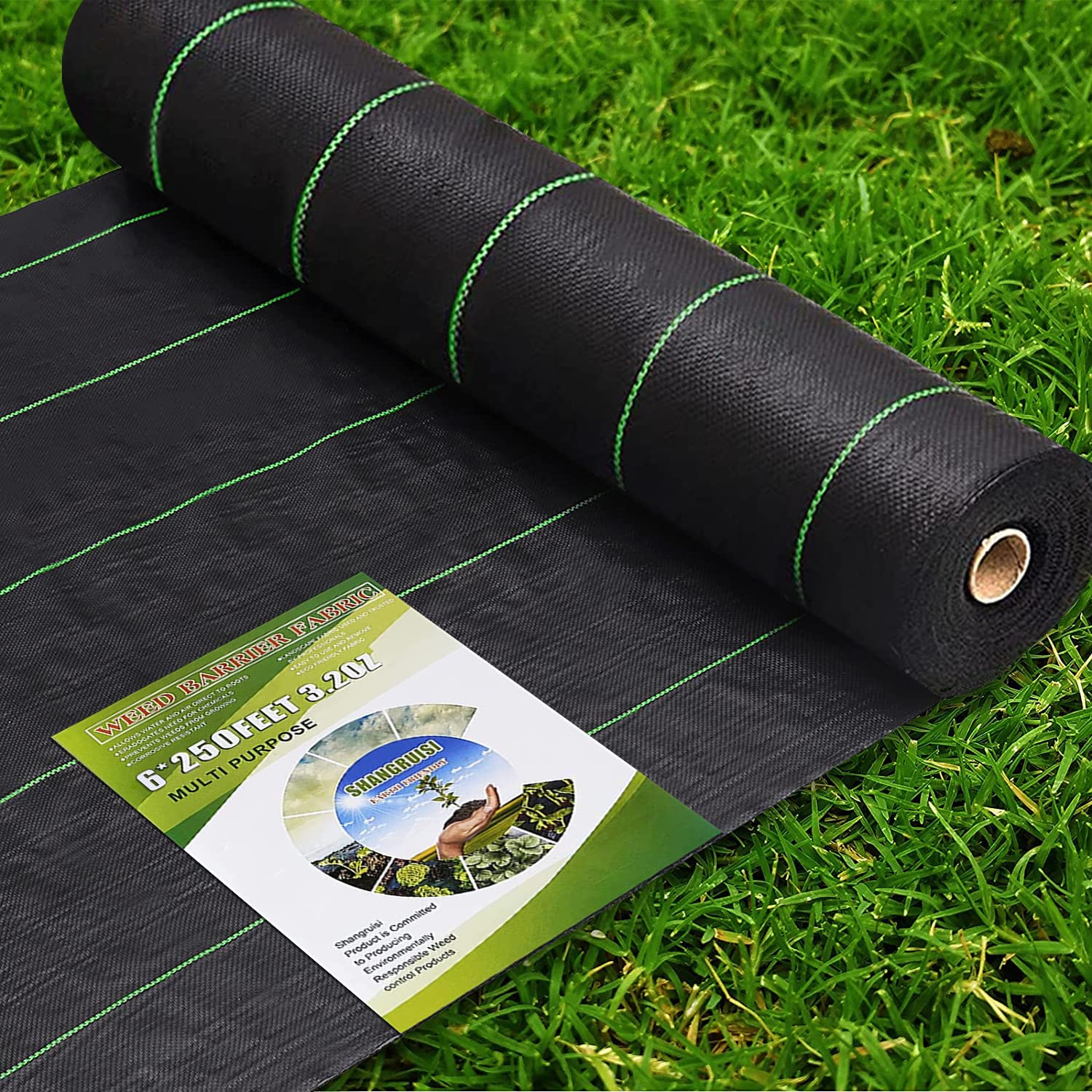 Buy ShangRuiSi 6ft x 250ft Weed Barrier Landscape Fabric Heavy Duty