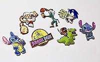 Vista 5 de Mario Hot Chips Throw Enamel Pin - 2 Inch Zinc Alloy Lapel Pin - Video Games Pins, Funny Pin
