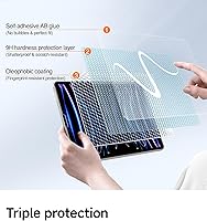 Vista 6 de SMARTDEVIL Protector de pantalla para iPad Air 5ª/4ª de 10.9 pulgadas (2022/2020), iPad Pro de 11 pulgadas (2022/2021/2020/2018) con marco de fácil