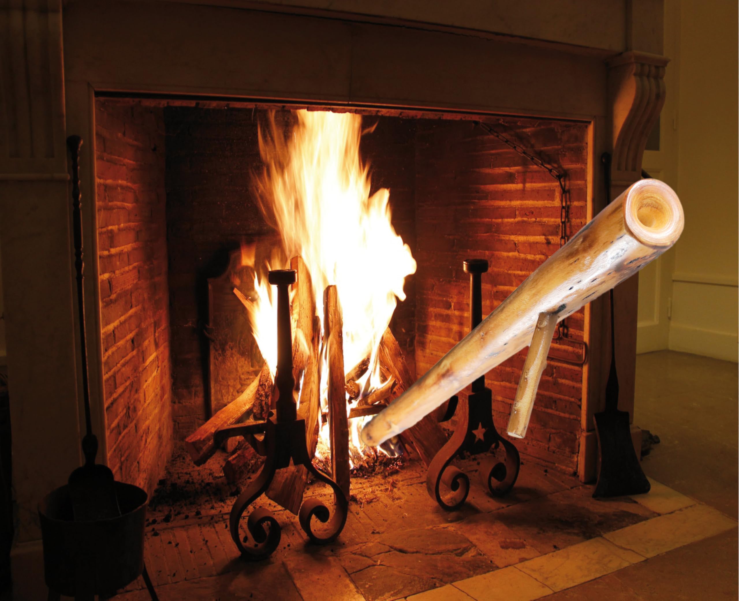 C.A.O. - Bouffadou en Bois - Longueur ± 80 cm - Diamètre ø ±4 cm (Bouche) / ø ±5 cm (Base)