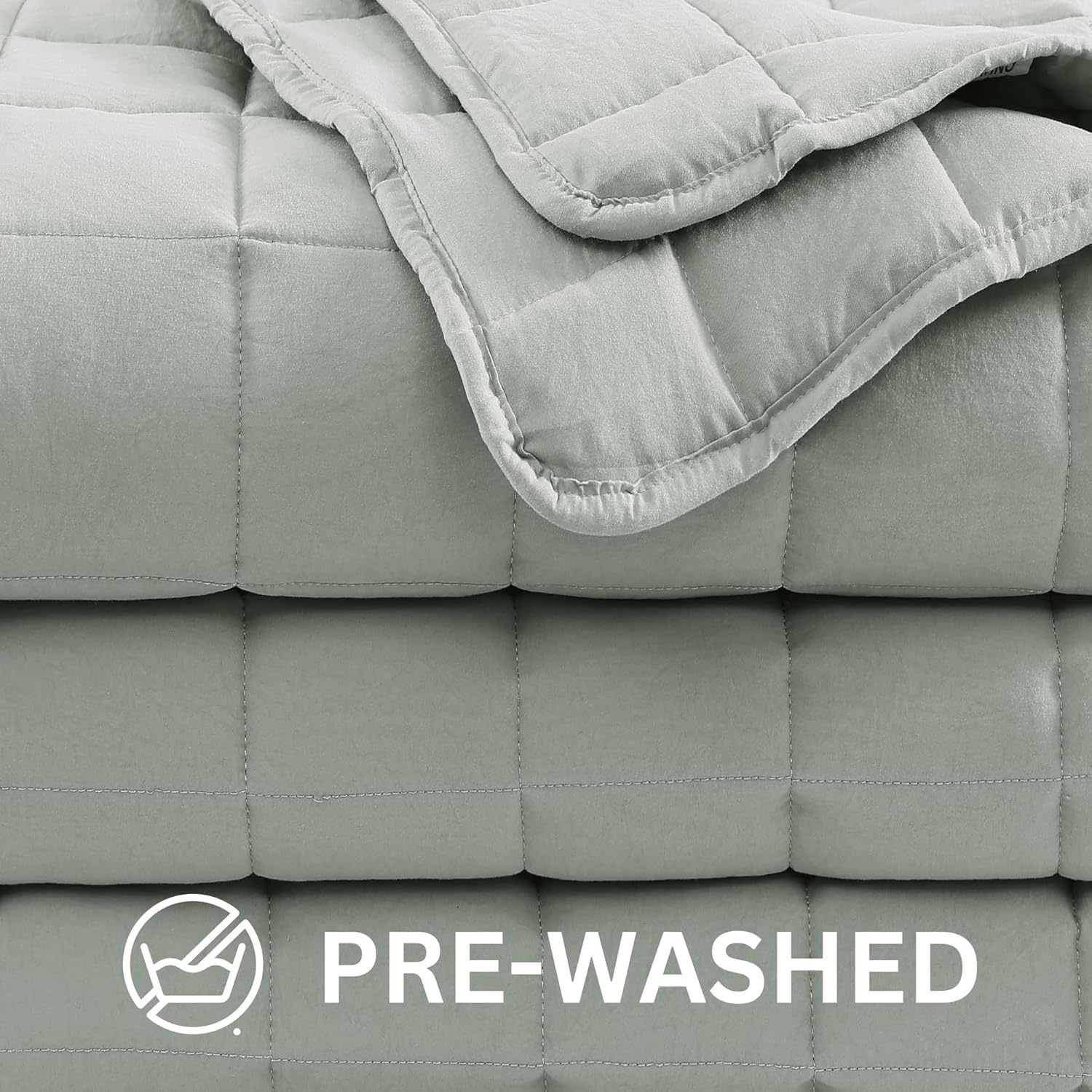 Casa Platino Bed Blanket Twin Size - Pre-Washed Quilted Blanket - Lightweight Twin Size Blanket - All Season Twin Blanket - Premium Microfiber Down Alternative Blanket Twin Size - Mineral - Image 4