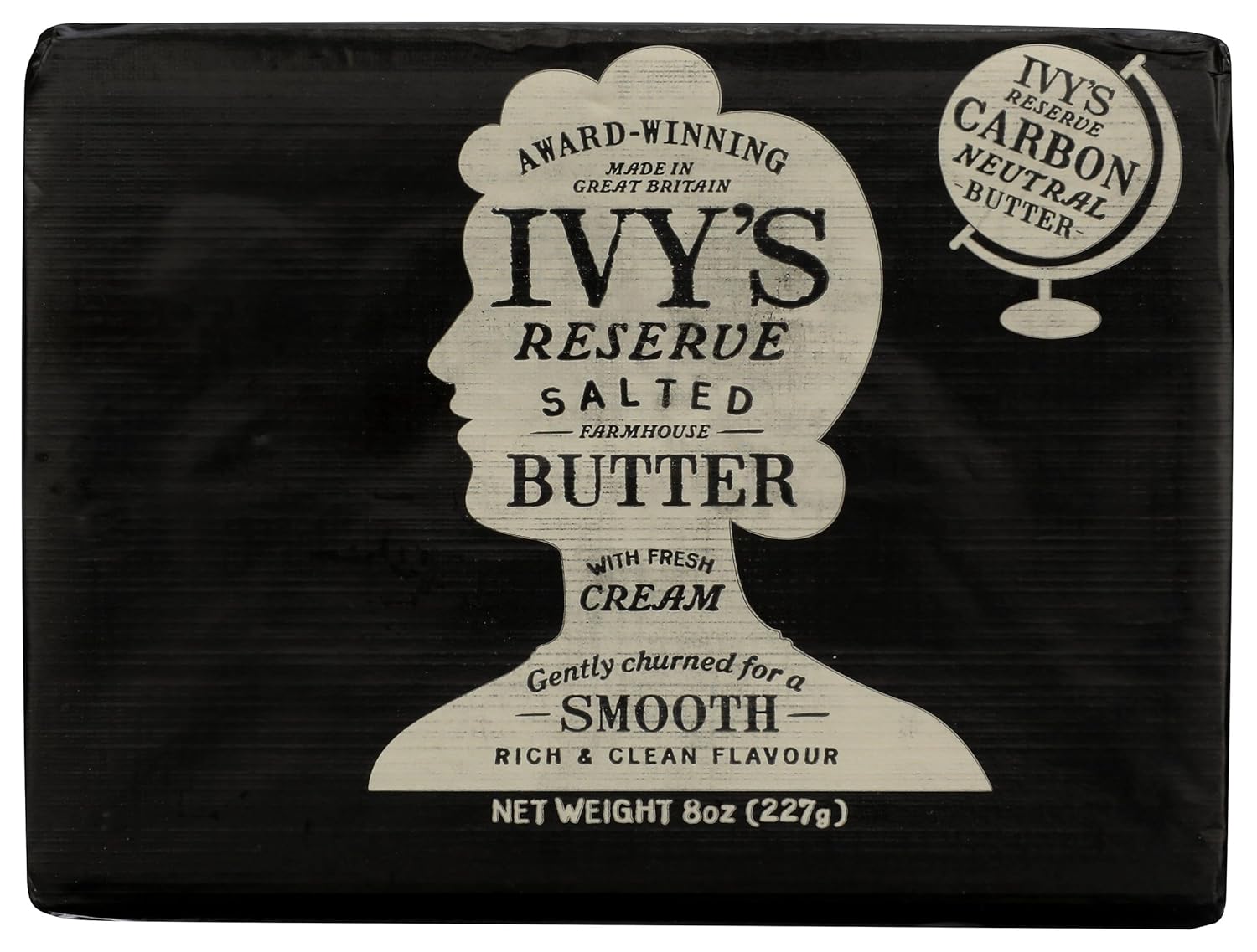 Ivy's Reserve Carbon Neutral Salted Butter 8oz - Premium Eco-Friendly Gourmet Dairy Butter
