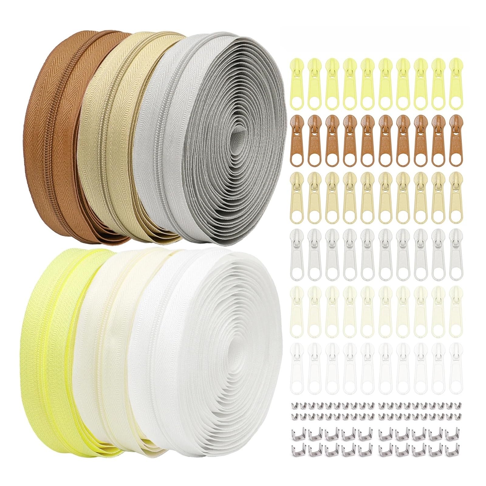1 set (6 colori) di kit cerniere in nylon: 30 iarde pezzi × 5 ciascuna) + 60 cursori for (10 6 + 20 inferiori Per Portacarte Pochette(Type 1)