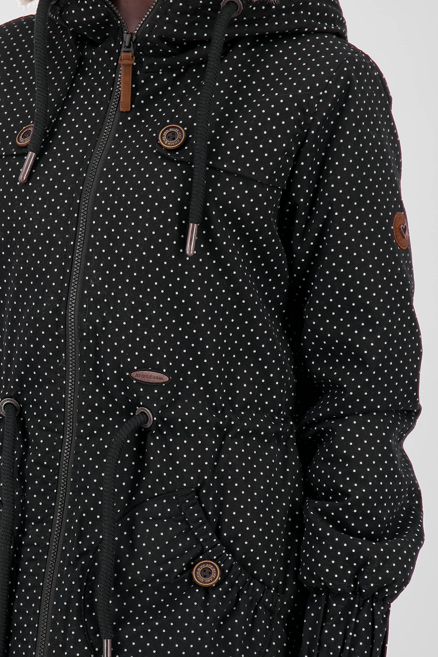 ALIFE and Kickin Jacke Parka Übergangsjacke Damen Long Mantel CharlotteAK A Coat