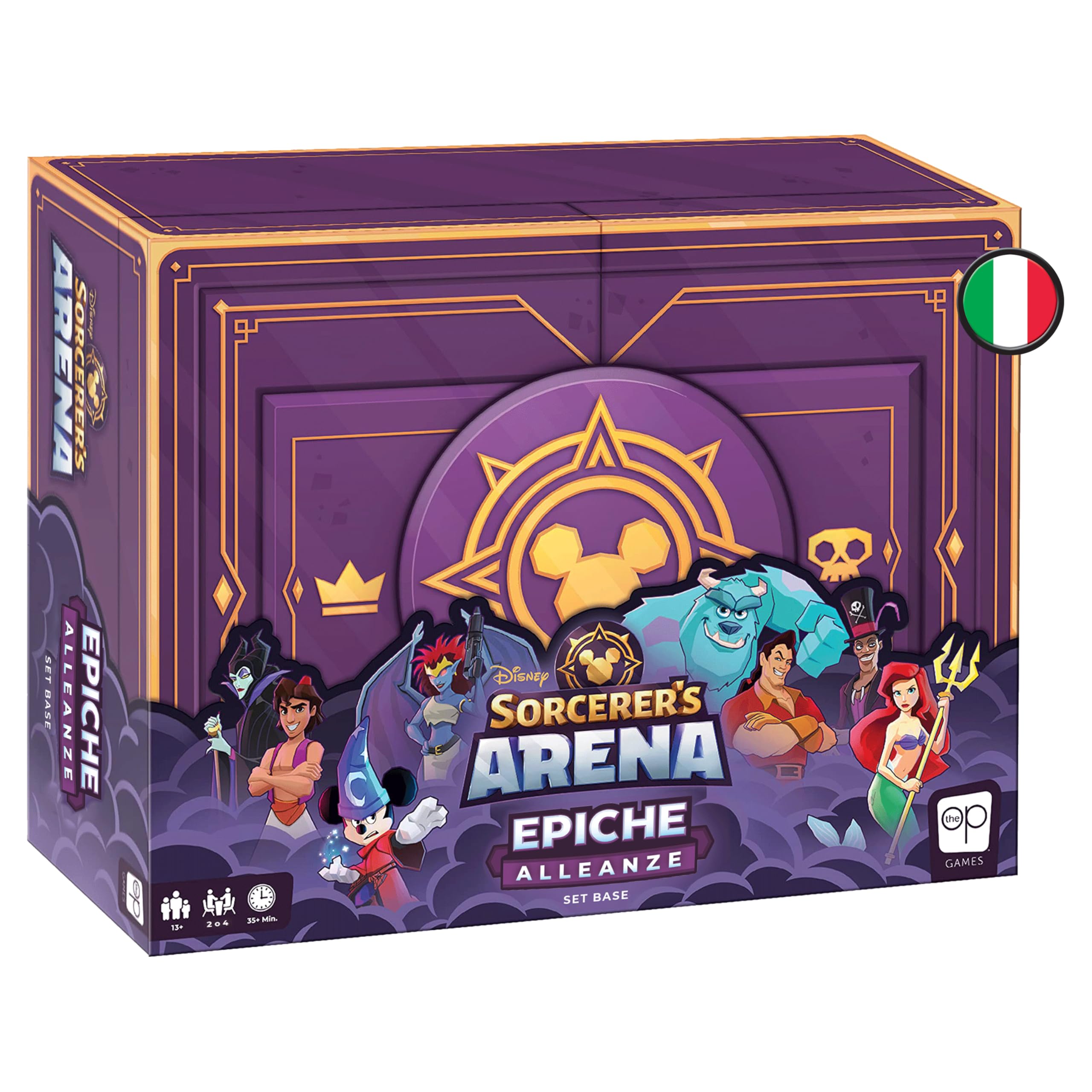 Asmodee - Disney Sorcerer's Arena - Gioco da Tavolo, 2-4 Giocatori, 13+ Anni, Edizione in Italiano