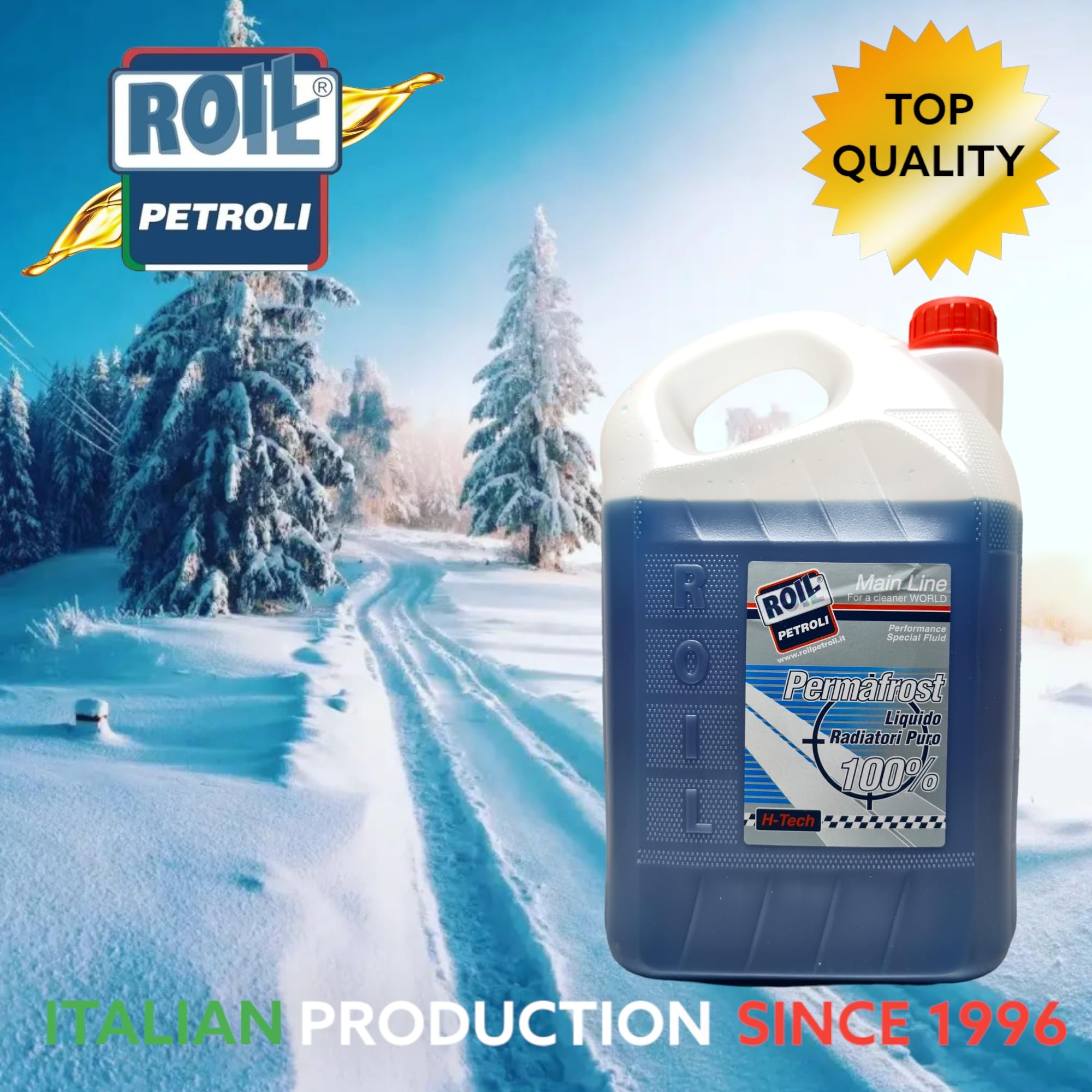 Roil 5 kg. PERMAFROST ANTIGELO Blu Puro al 100%, Nuovo INIBITORE Organico - da diluire con Acqua Prima dell'uso