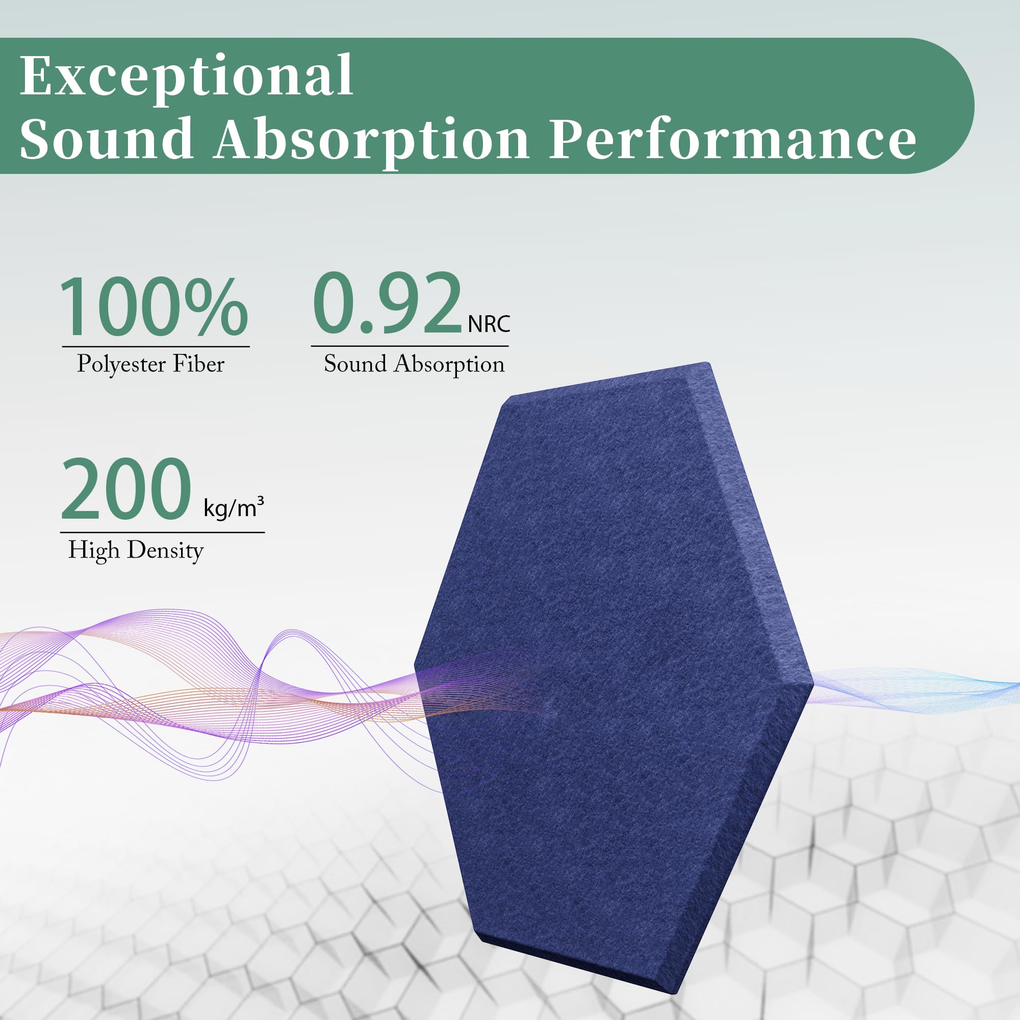Image result for Snapklik.com : Hexagonal Acoustic Panels-18 Pack High-Density Sound ...