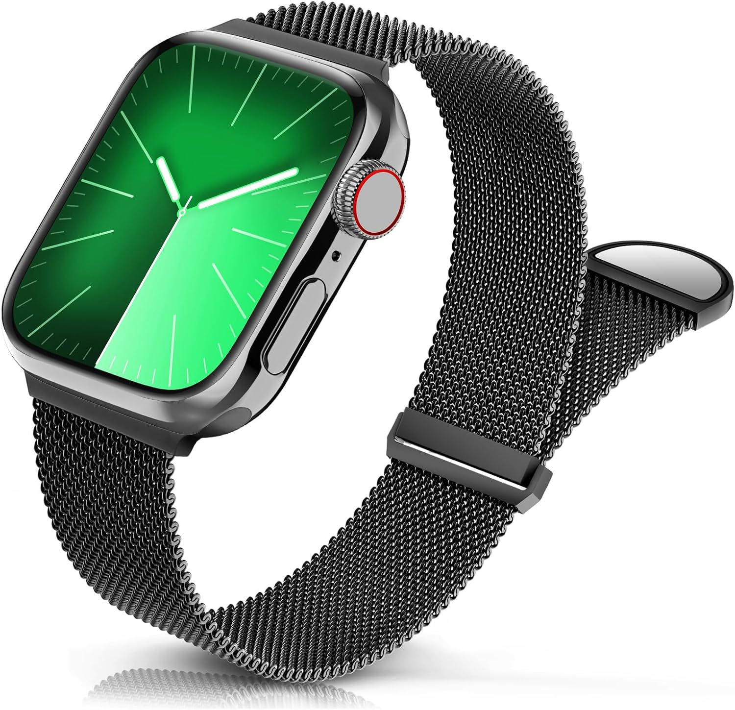 Sunnywoo Smart Watch Band Compatible with Apple Watch Band 38mm 40mm 41mm 42mm 44mm 45mm 49mm for Women Men, Metal Stainless Steel Band for iWatch Apple Watch Series 9 8 7 6 5 4 3 SE Ultra
