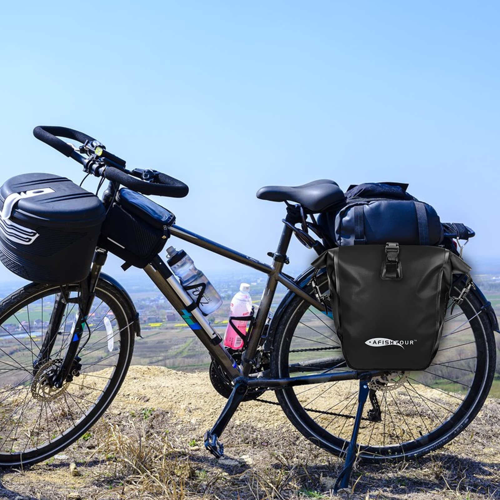 NDakter Bike Panniers, 35L Waterproof Panniers Bike Bags For Rear Rack
