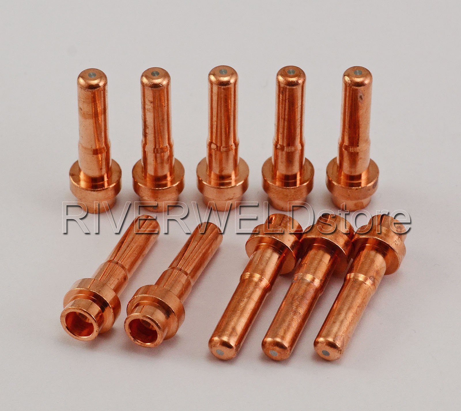 RIVERWELD Elettrodo plasma lungo CEBORA C1518 PR0065 e punte plasma lunghe C1370 da 1,0 mm, adatte per torce per taglio al plasma CP-50 P50 CB50, 20 pezzi