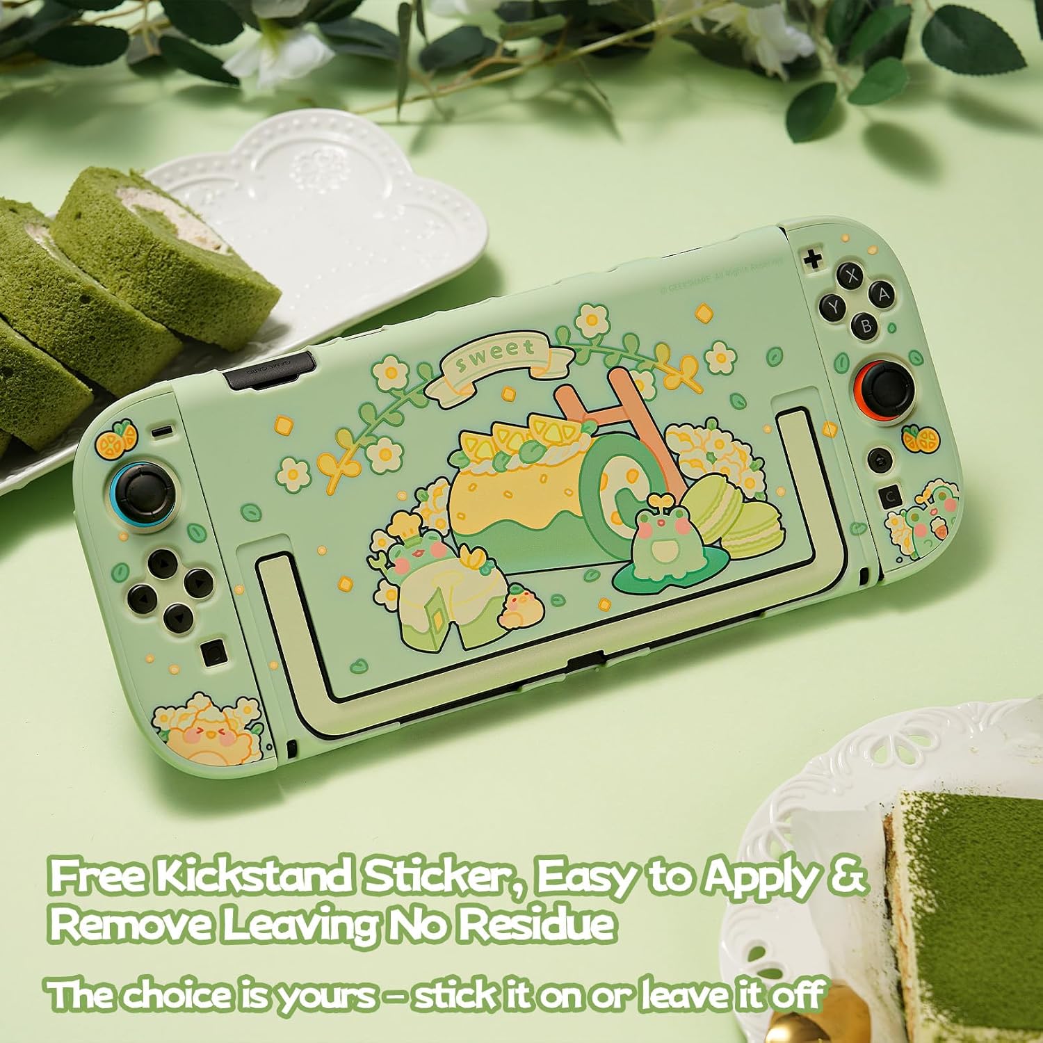 GeekShare Protective Case Compatible with Switch 2, Hard PC Slim Dockable Shell Cover Designed for Switch 2 Game Console and Joystick Controllers - Matcha Froggy - Image 7
