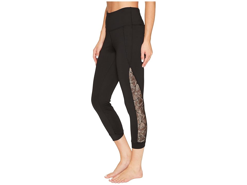 

Jockey Active Lacey Mesh Capris (Deep Black) Women's Capri