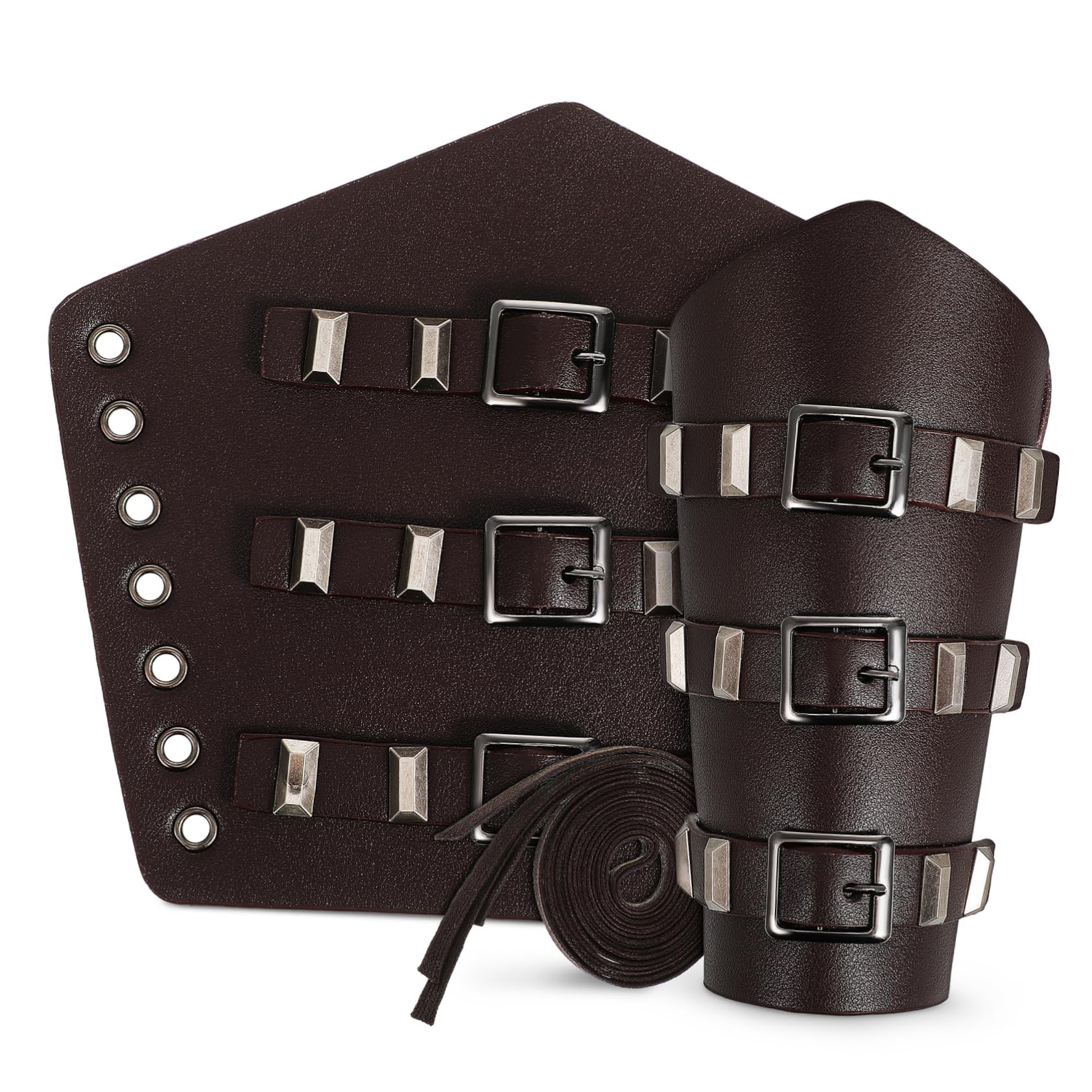 Protector de brazo medieval de disfraces y accesorios de cosplay ajustables GALPADA pack de 2 8