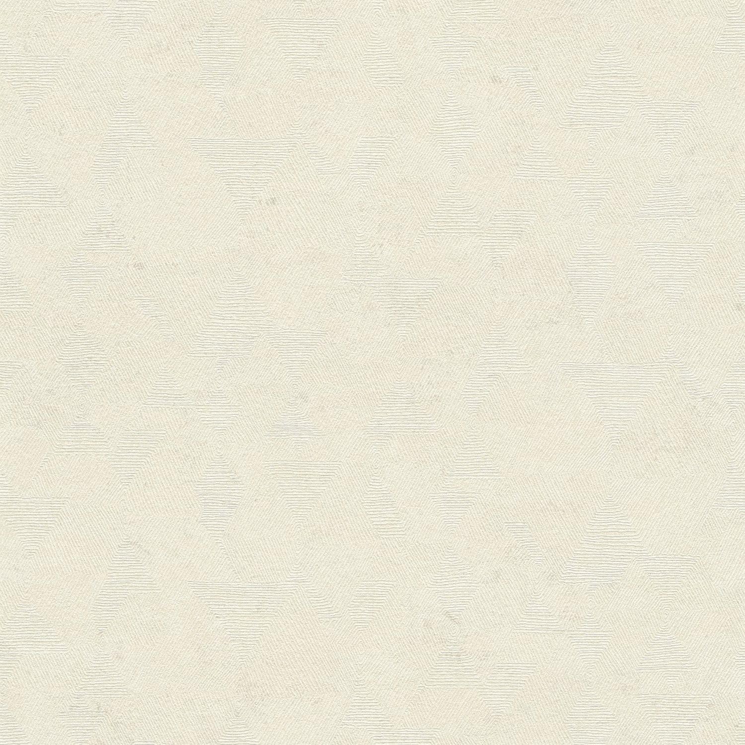 Papel pintado tejido no tejido Profhome para crear un salón luminoso en tono crema beige