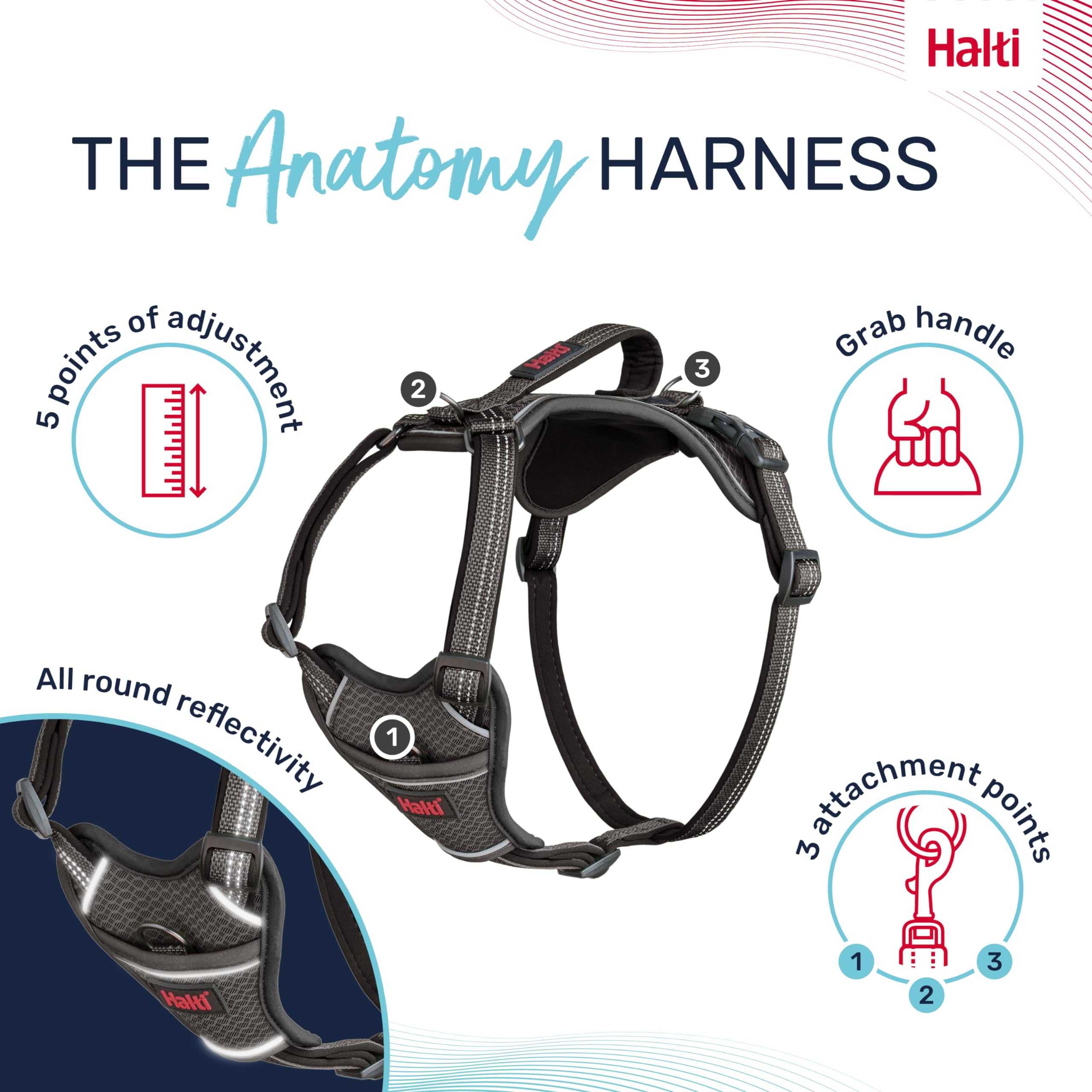 Halti Anatomy Dog Harness with Handle - Image 3