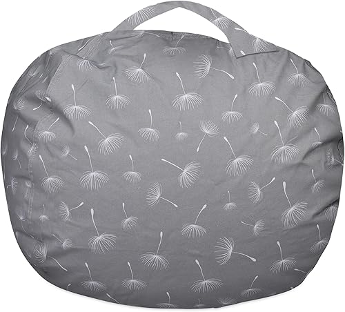 Miniatura 55 de Posh Stuffable - Sillón puff con almacenamiento para niños, contenedor de animales de peluche, organizador de juguetes de niños Lienzo Burbujas Azul